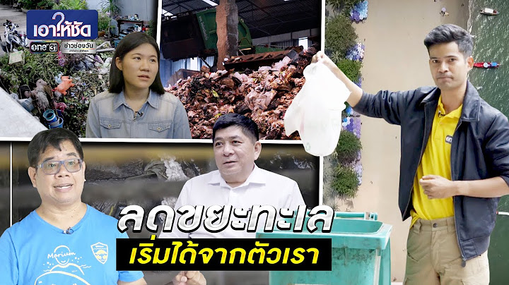 ลดขยะทะเล เริ่มได้จากตัวเรา | เอาให้ชัด | ข่าวช่องวัน | one31