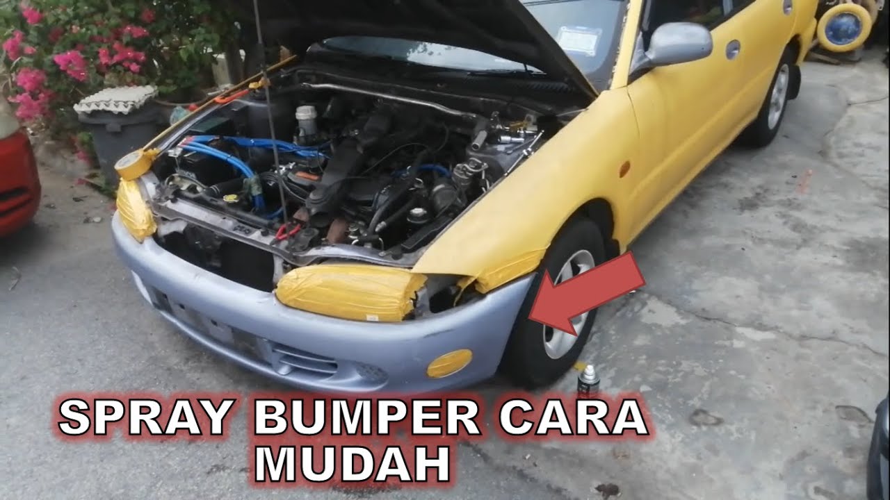 CARA SPRAY BUMPER KERETA MUDAH WIRA YouTube