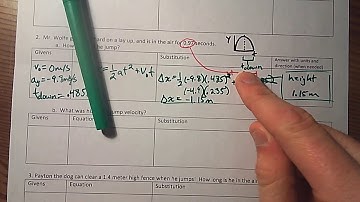Mr. Wolfe Physics - Solving for height w/ hang time