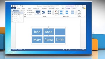 How to add or delete a box from the flow chart in Microsoft® Word 2013 document on a Windows® 7 PC