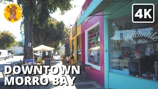 4K Downtown Morro Bay Walking Tour |  Binaural Sound