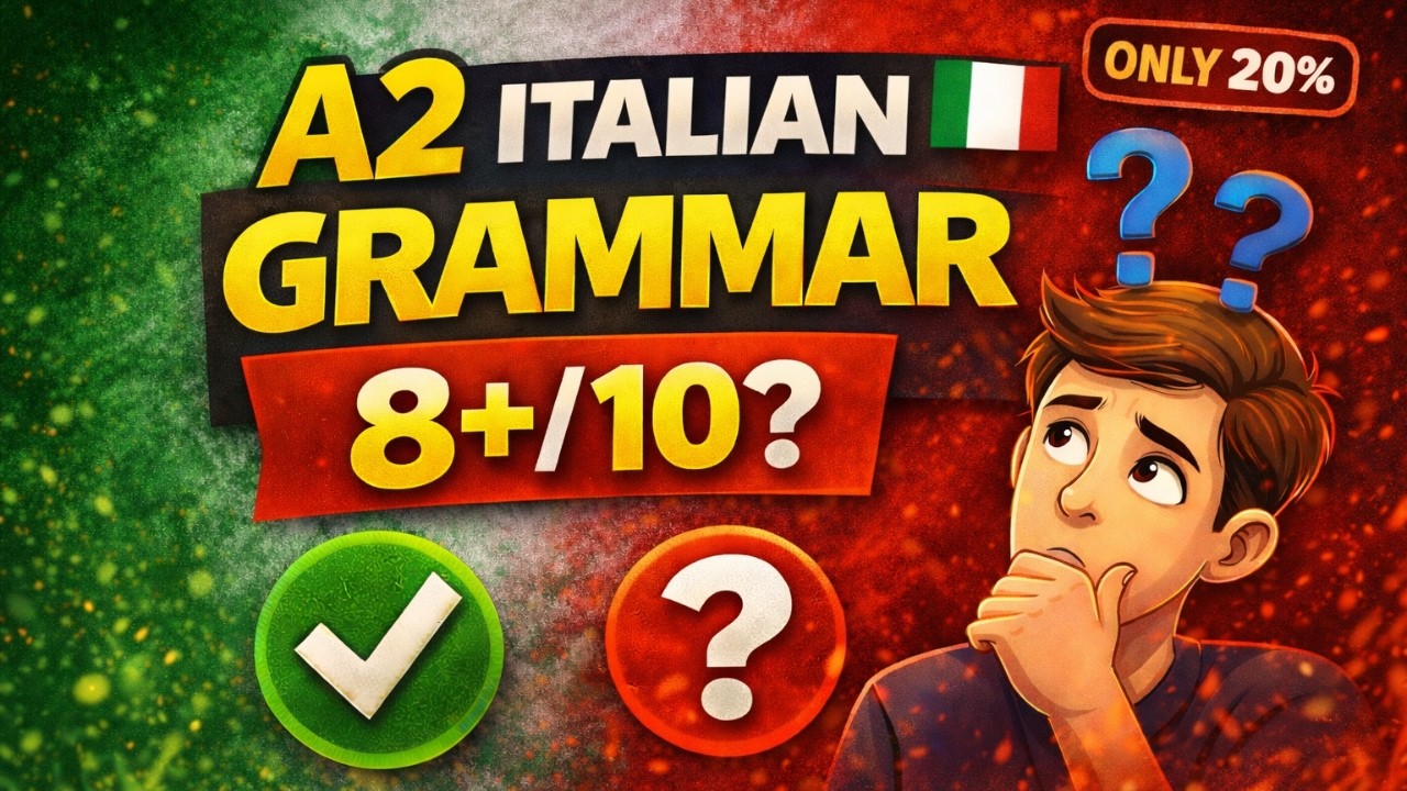 A2 Italian Grammar Challenge | Only 20% Score 8+/10 😳