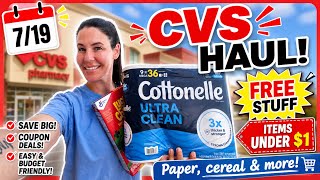 🍿7/19 CVS HAUL!! FREEBIES & ITEMS UNDER $1! 7/19 CVS Couponing #cvsdeals  screenshot 1