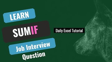 EXCEL SUMIF Formula - Job Interview Question