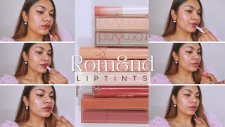 GUIDE To All ROMAND LIP TINTS, LIPSTICKS, LIP BALMS: INDIAN SKIN LIP SWATCHES & REVIEW