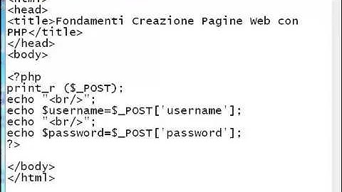 PHP Pratico e Facile, Encoding e metodo POST