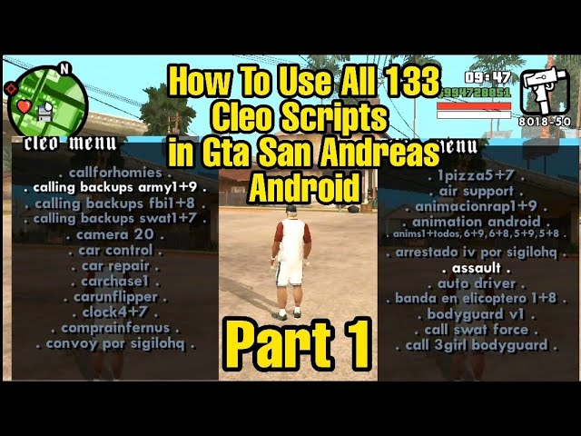 133 Cleo Scripts Pack Gta San Andreas Android How To Use All 133 Cleo Scripts Android Youtube