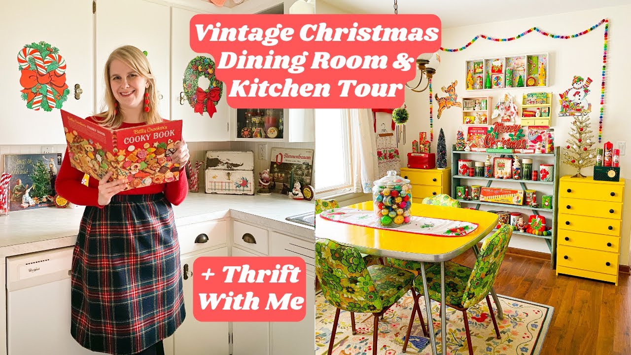 Vintage Christmas living room tour with decorating ideas — Emily Retro -  Vintage and DIY Home Design