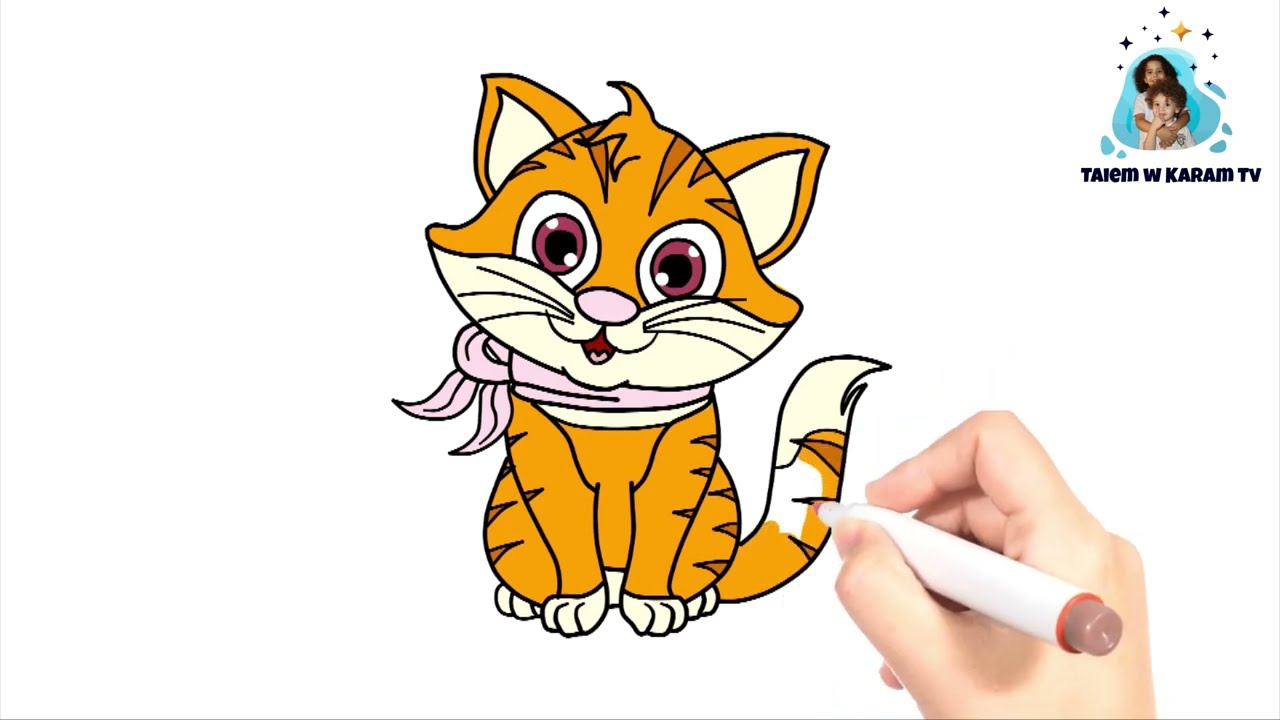 كيف ترسم قطة سهل خطوة بخطوة / رسم سهل / تعليم رسم قطة سهل/How to draw a ...