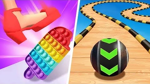 Asmr Tippy Toe - Asmr Games Level 1-3 | Rolling Balls 3D Levels 1-6 Mobile Gameplay |