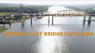Aerial View | Spring Valley Bridge Implosion | Illinois River
