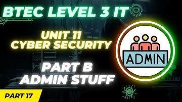BTEC Level 3 IT - Unit 11 - Cyber Security - Paper B | Part 17 - ADMIN (Export PDF Rename Files)