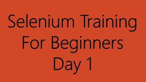 Selenium Tutorial  Webdriver Maven ANT SVN Flash Database Testing   Part 1