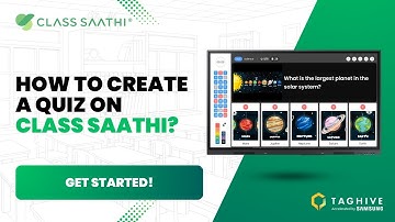 Teacher App - How to create a quiz on Class Saathi? | Class Saathi by TagHive