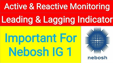 Active & Reactive Monitoring || Leading & Lagging Indicator || NEBOSH IGC Question || Safety Af