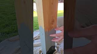 Use a SOLID STAIN instead of paint on your patio cover poles