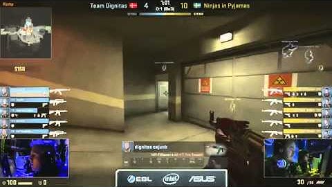 dignitas vs  NiP Gaming   Semifinal Map 2   EMS One Katowice 2014   CS GO