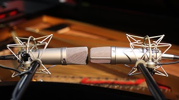 Recording a Piano Neumann U87 Ai Stereo Pair "Blumlein Microphone Technique" Review Clair De Lune