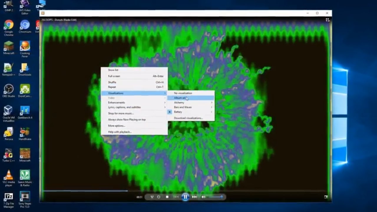 Download visualizations windows media player