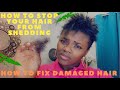 How to stop your hair from shedding| How to fix damaged hair| How to do a protein treatment