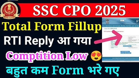SSC CPO 2025 total form fill up | ssc cpo 2025 me kitne form bhare gye | apply hue | CPO competition