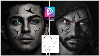 Broken face photo editing tricks video | PicsArt App | broken skin editing video's | sm edit class |