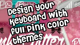 Pink Glitter Keyboard themes - Full Color Pink screenshot 2