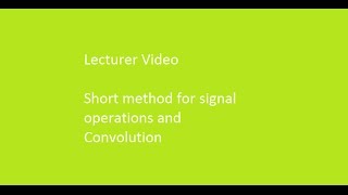 Shortcut for signal operartion and convolution of two signals