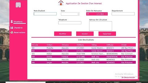 Application De Gestion D