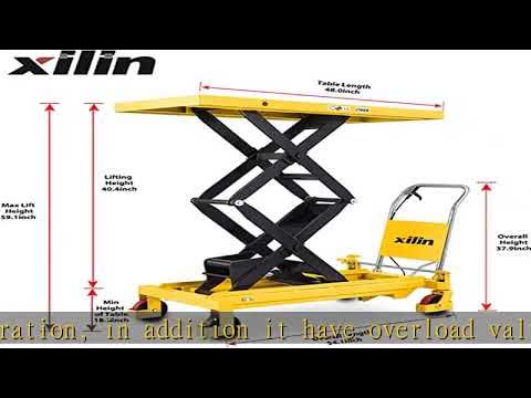 Xilin Single Scissor Hydraulic Lift Table Cart Manual Lift Truck With