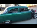 55 Chevy street/drag car pearl green monster