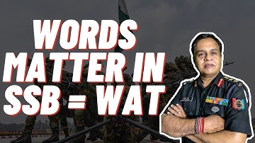Write WATs to SSB Interview  | Guidance by Col Rajvir Sharma