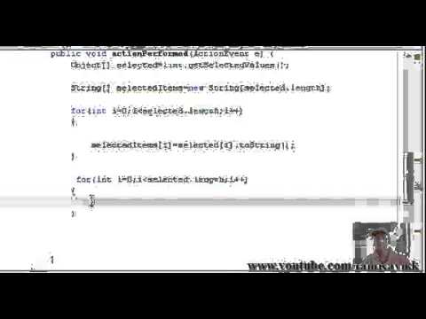 Netbeans Java Tutorial 15 How to create a JList Part 2 - YouTube