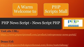 PHP News Script - News Script php by Php Scripts Mall - SEO Friendly Website
