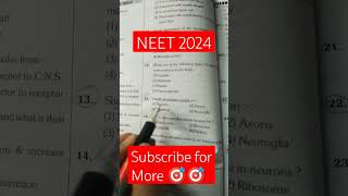 NEET 2024 ??mbbs neet viral trending aiims youtube biology mcq shorts