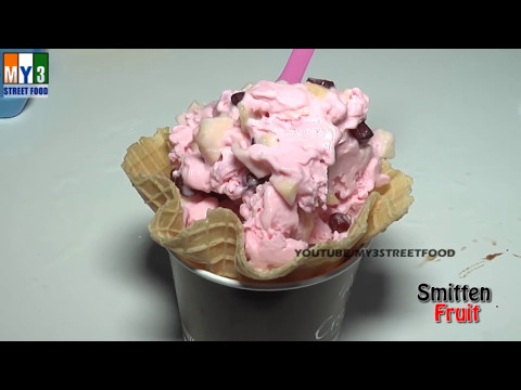 New Style Super Tasty Amazing yummy Ice cream | Smitten Fruit Ice Cream street food