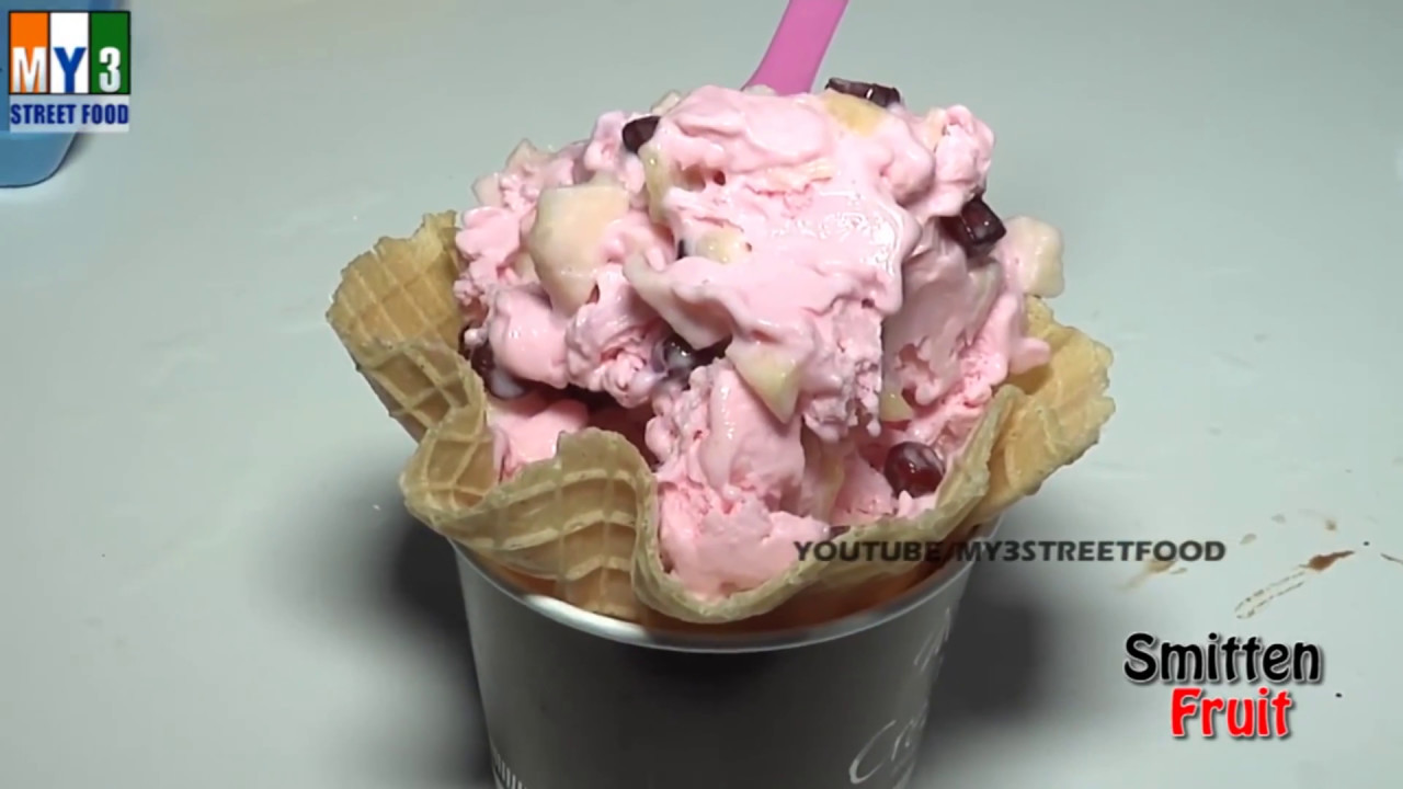 New Style Super Tasty Amazing yummy Ice cream | Smitten Fruit Ice Cream street food | STREET FOOD