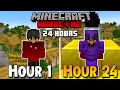 I played Minecraft hardcore for 24 hours straight in an all village world and here's what happened..