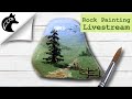 Rock painting beginner tutorial  landscape