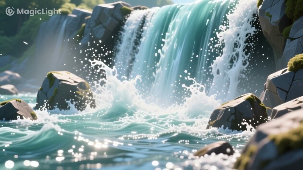 8 Minute Waterfall Calming Visuals 🌊 Relaxing Nature for Stress Relief & Meditation
