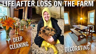 VLOG | losing our pig peach \& getting back to deep cleaning, decorating \& cooking