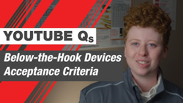 Acceptance Criteria for Below-the-Hook Devices