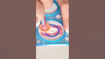 AWESOME RED AND BLUE SPIROGRAPH #24