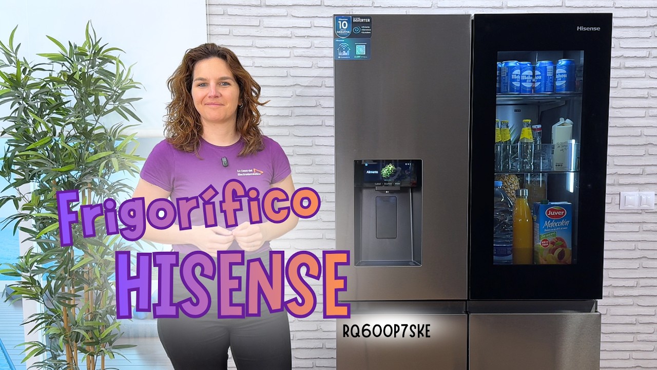 ❄ Hisense RQ600P7SKE | Frigorífico Americano 615l com PureView, painel tátil e dispensador