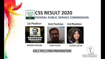 CSS RESULT 2020 | FEDERAL PUBLIC SERVICE COMMISSION | TOPPERS CSS 2020 | COMPLETE RESULT ANALYSIS