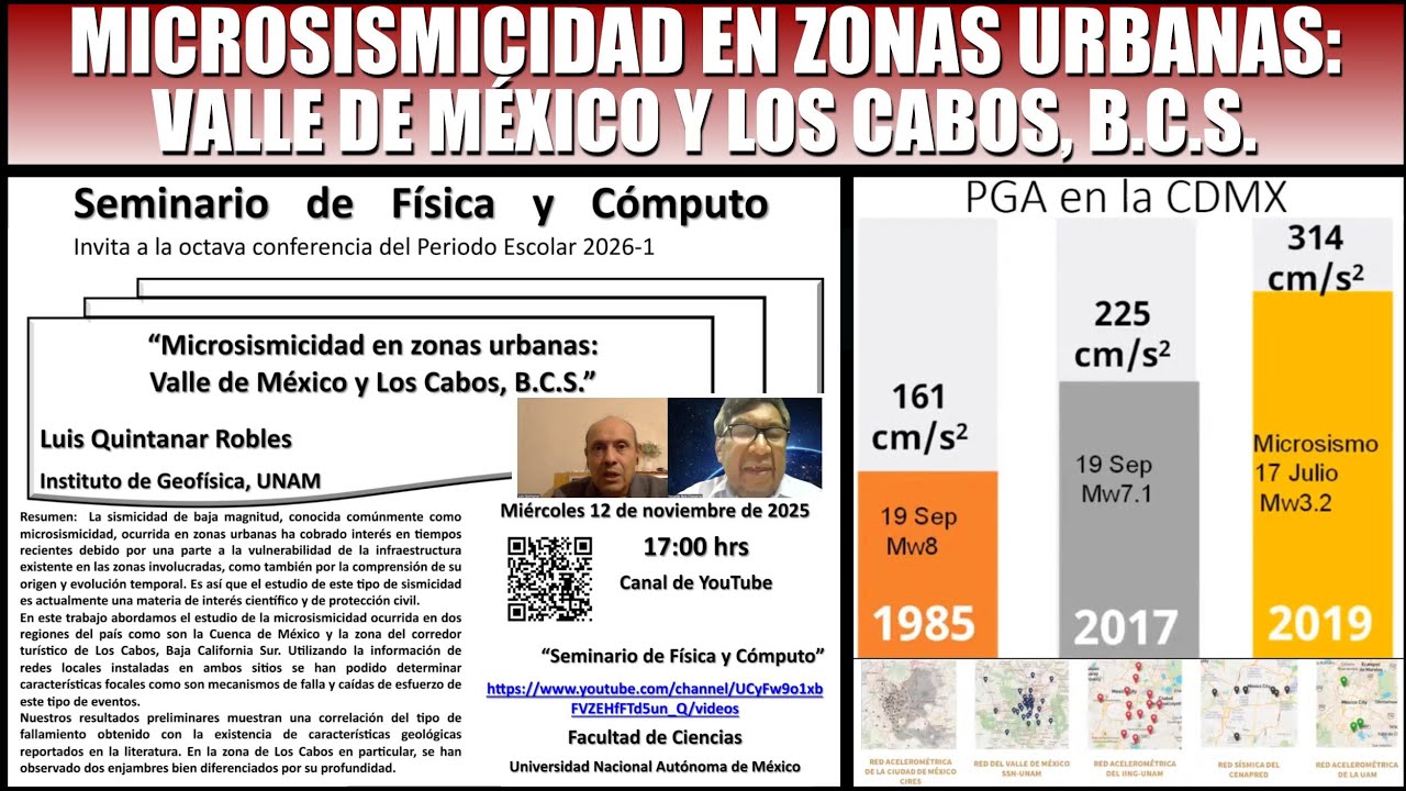 Microsismicidad en zonas urbanas: Valle de México y Los Cabos, B.C.S.