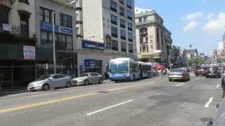 NYC Bus Special: City Hall bound LFS Artic 5836 (SBS Wrap) M103 at Bowery/Grand St
