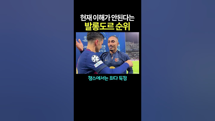 현재 이해가 안된다는 발롱도르 순위