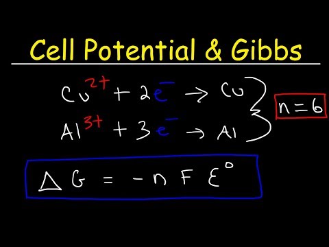 Cell Potential & Gibbs Free Energy, Standard Reduction Potentials, Electrochemistry Problems