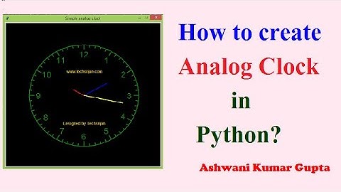 How to program Analog Clock in Python using Turtle | Python beginners tutorial in Hindi | Urdu